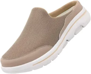 Men's Big & Tall Lightweight Slip-On Casual Sneakers - Breathable Mesh & Fabric Upper, MD Cushioned Sole, All-Season Comfort for Sports & Casual Attire