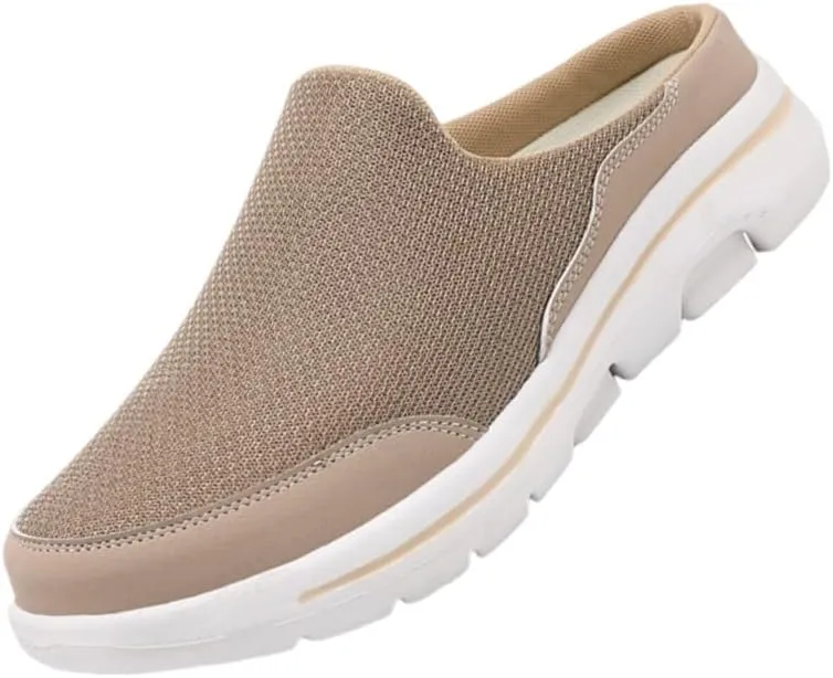 Men's Big & Tall Lightweight Slip-On Casual Sneakers - Breathable Mesh & Fabric Upper, MD Cushioned Sole, All-Season Comfort for Sports & Casual Attire