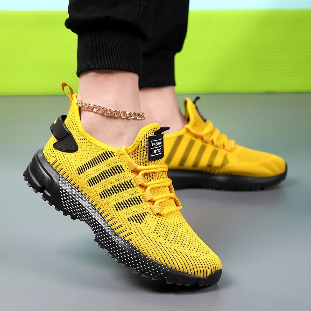 Men's Breathable Non-Slip Sneakers for Spring/Summer - Lightweight Casual Shoes for Outdoor Activities, Jogging & Park Workouts