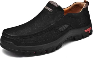 Men's Casual Walking Sneakers Classic Leather Shoes Comfortable Breathable Casual Shoes Vintage Loafers Outdoor Walking Non-Slip Men's Shoes