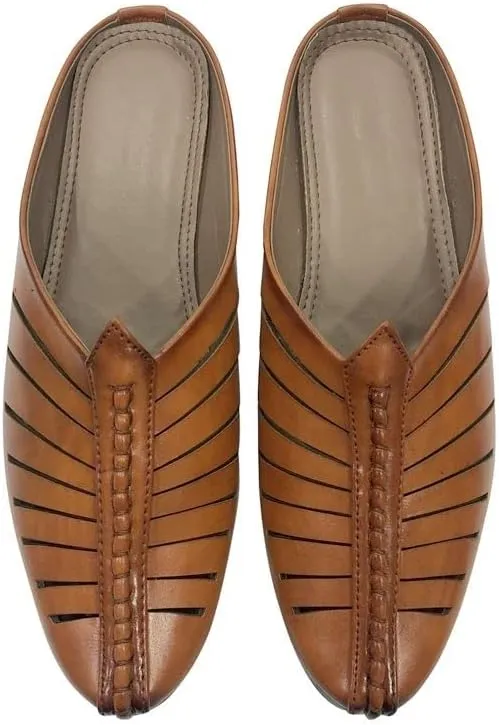 Mens Ethnic Designer Punjabi Jutti for Men Cream Gold Shoes Wedding Khussa Traditional Handmade Loafers