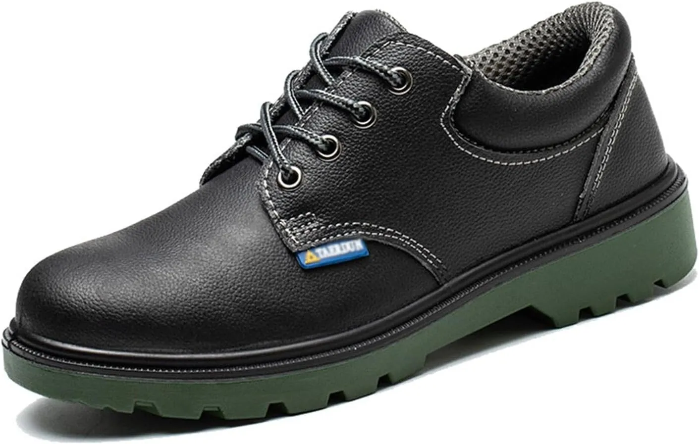 Men's Lace-Up Safety Steel Toe Anti-Puncture Anti Kick Anti-Collision Chef Oil Resistant Work Shoes, Anti-Smash Waterproof Non Slip Restaurant Service Shoes, for Garden, Nurse, Kitchen