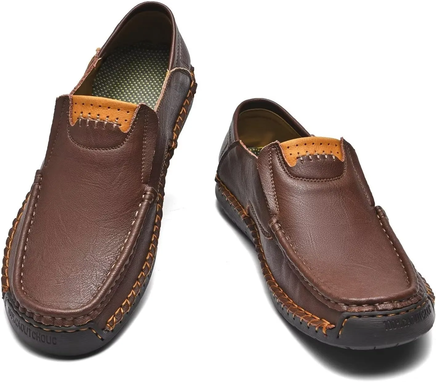 Men's Leather Loafers Slip On Shoes,Casual Fashion Business Arkget Office Driving Shoes for Men【includes Extra Insole】