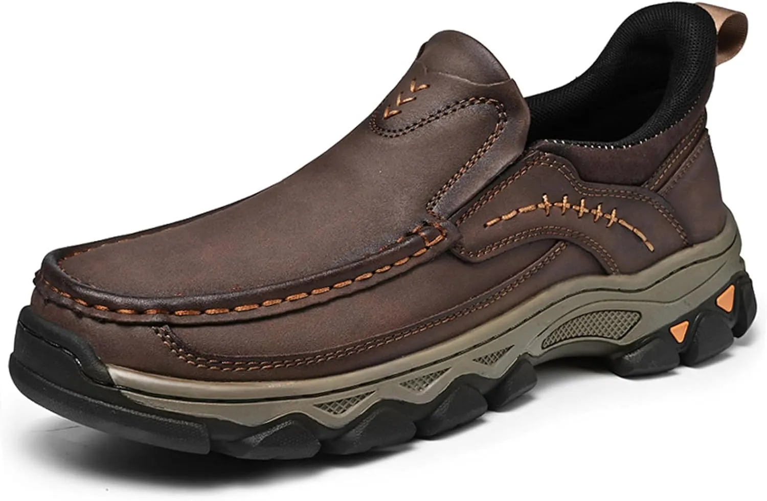 Mens Loafer Casual Shoes, Waterproof Oxford, Lightweight Hiking Shoes, Slip on Walking Sneakers for Travel, Camping, Running