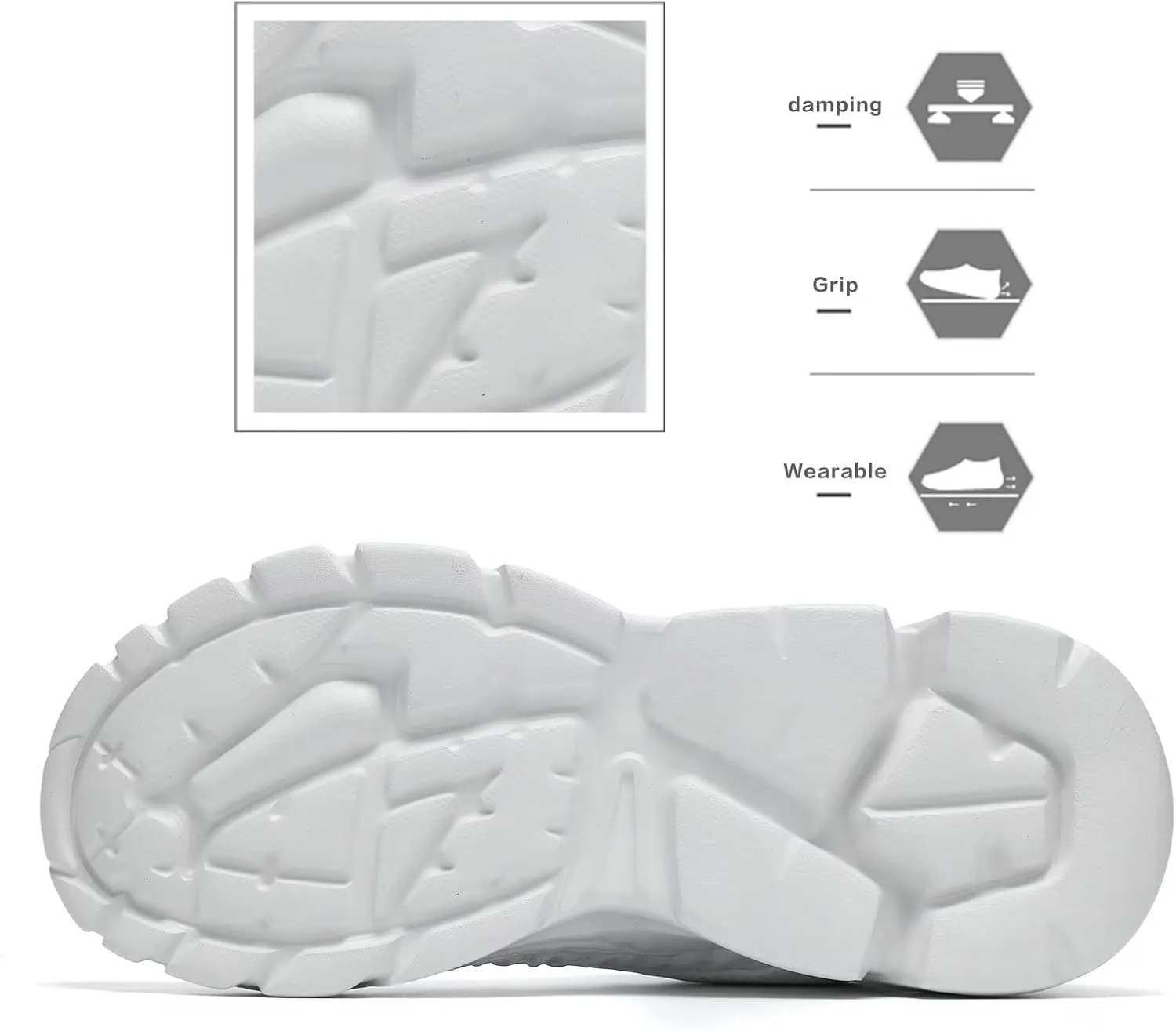 Men's Running Shoes, Non Slip, Breathable, Lightweight Fashion Sneakers, Slip Resistant Athletic Sports Walking Gym Work Shoes