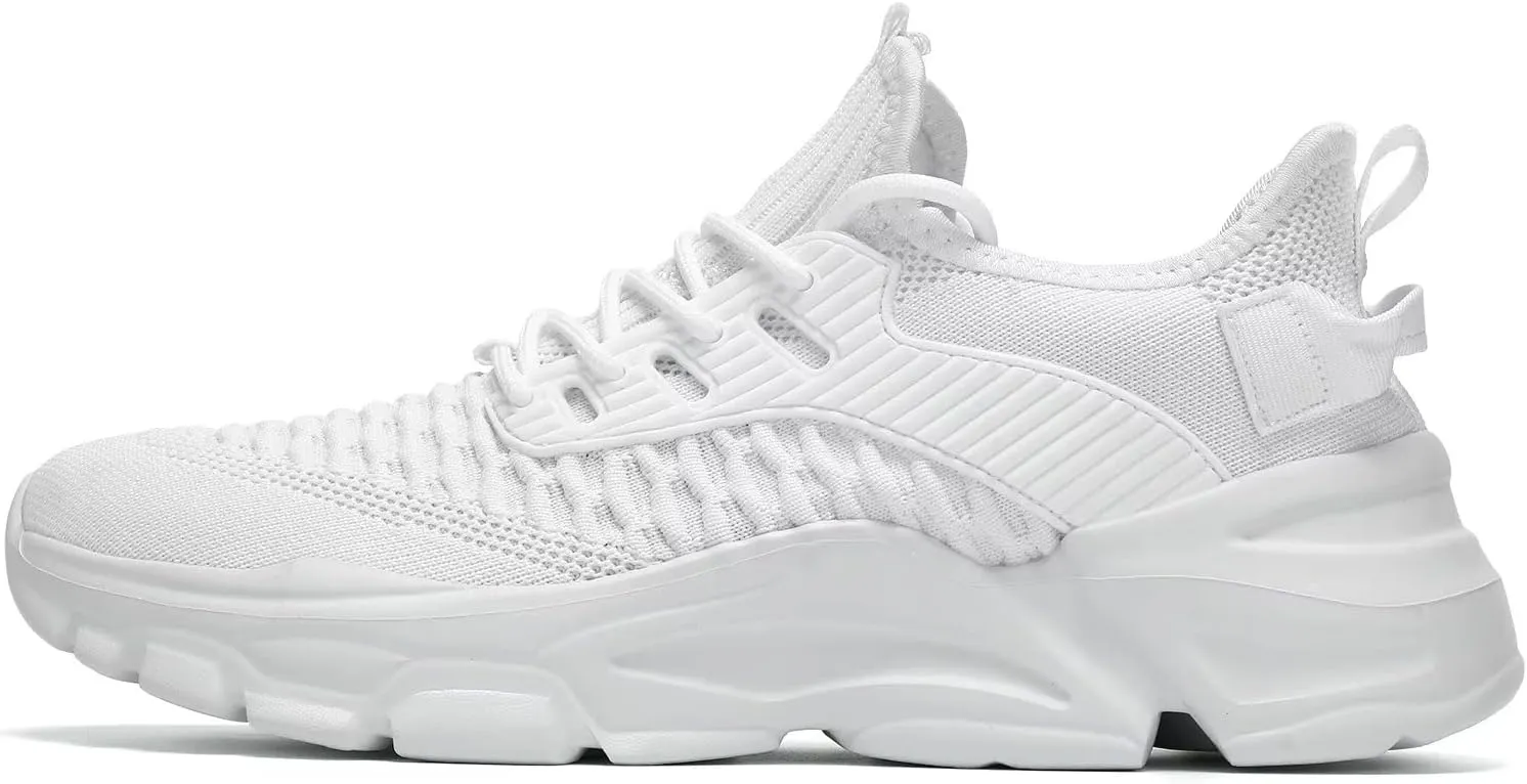 Men's Running Shoes, Non Slip, Breathable, Lightweight Fashion Sneakers, Slip Resistant Athletic Sports Walking Gym Work Shoes