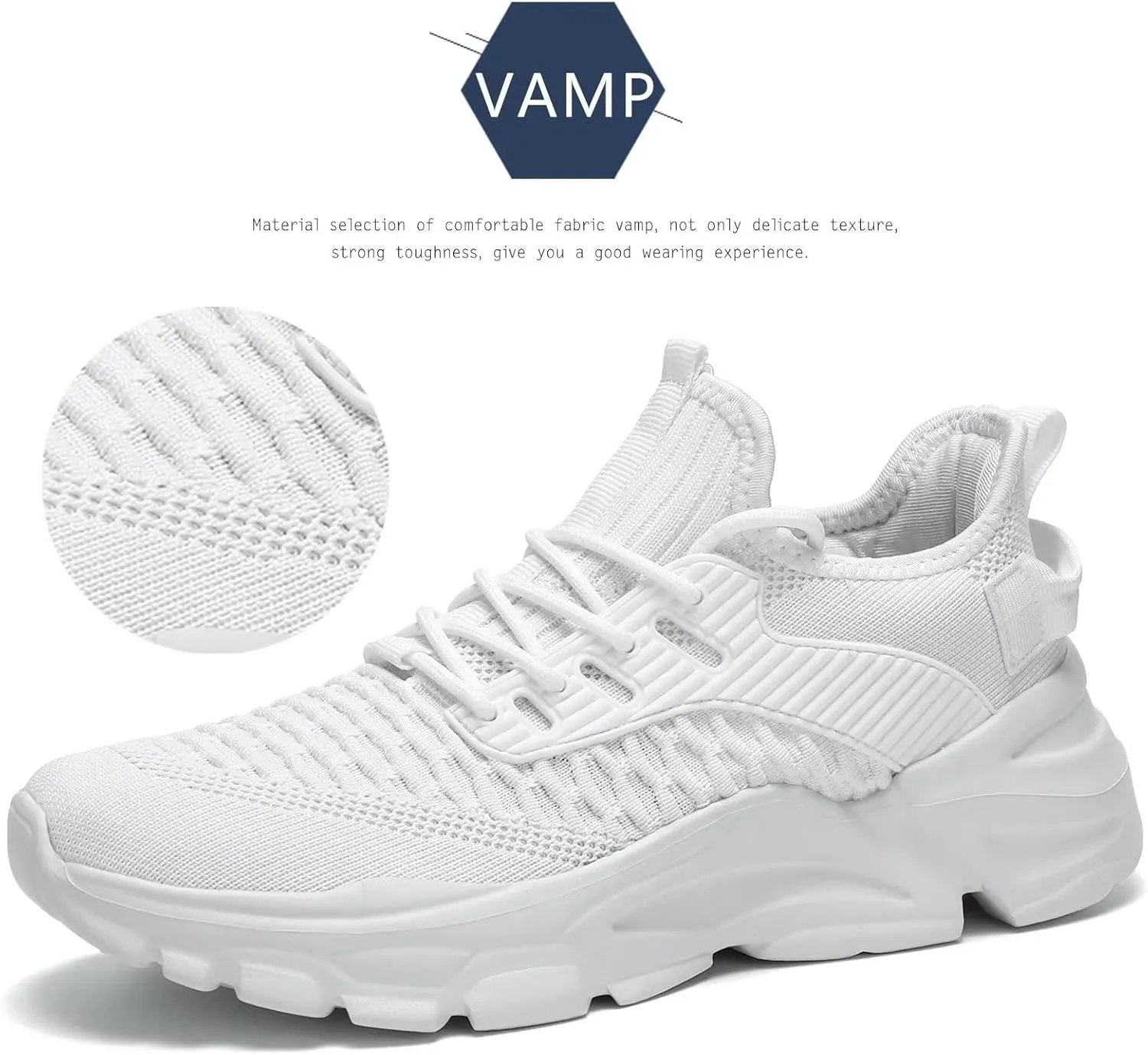 Men's Running Shoes, Non Slip, Breathable, Lightweight Fashion Sneakers, Slip Resistant Athletic Sports Walking Gym Work Shoes