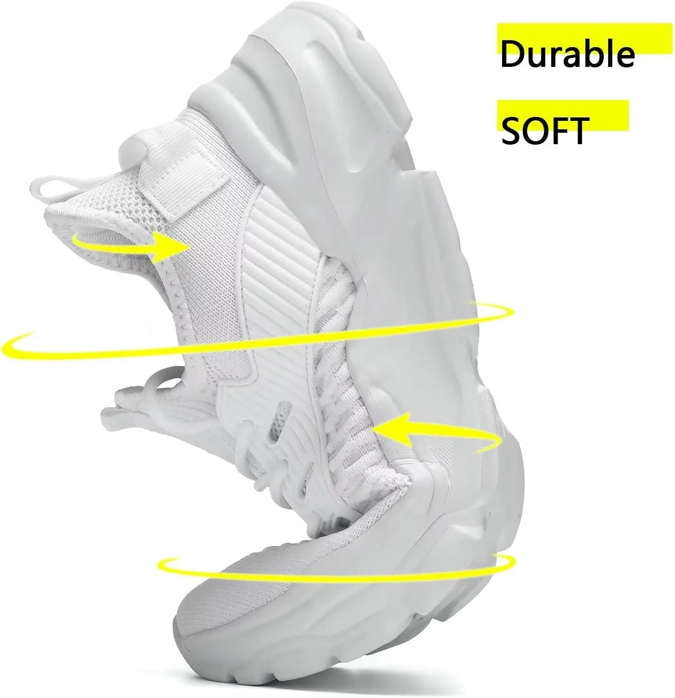 Men's Running Shoes, Non Slip, Breathable, Lightweight Fashion Sneakers, Slip Resistant Athletic Sports Walking Gym Work Shoes