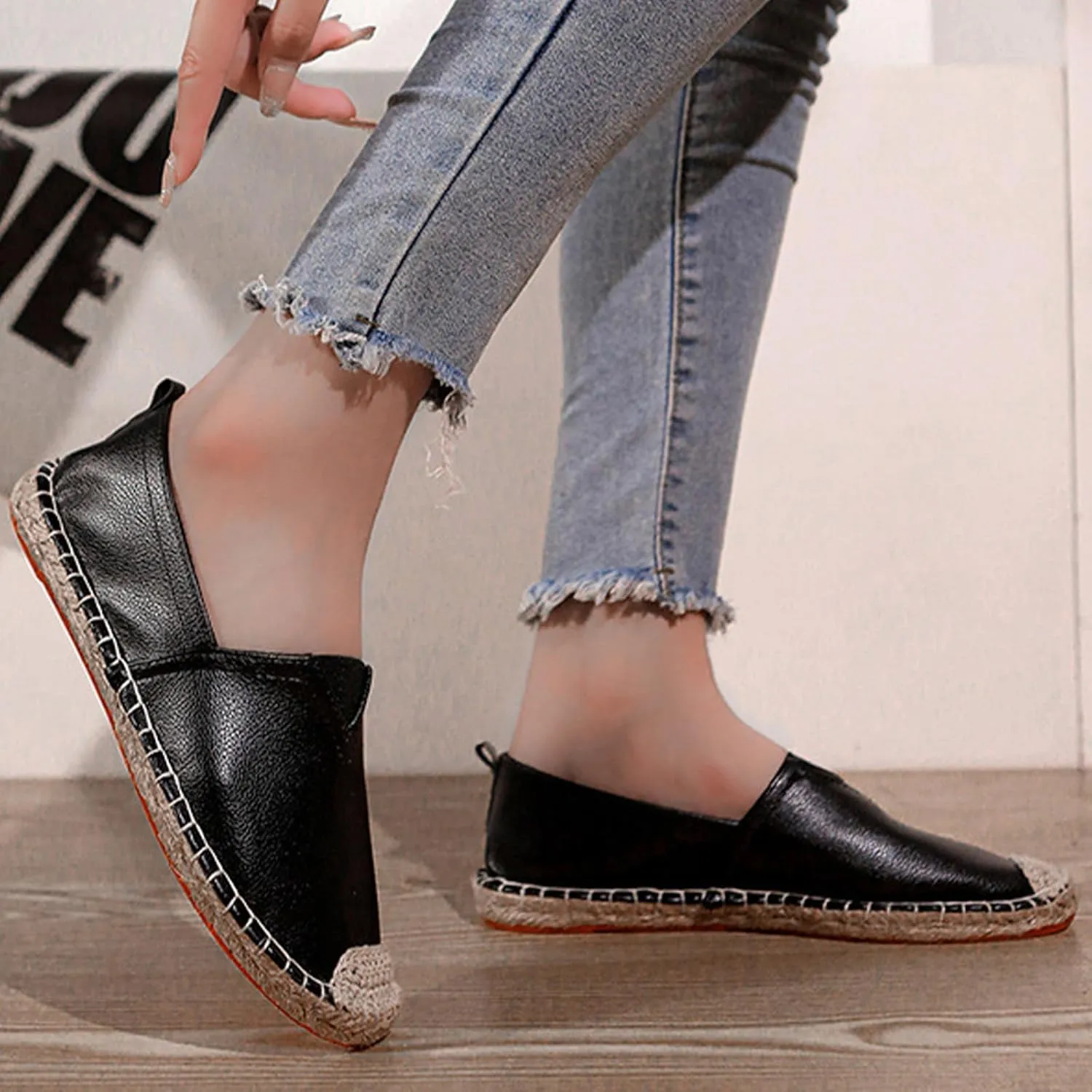 MILDSEVEN Men's Traditional Chinese Casual Canvas, Handmade Classical Soft Loafers, Breathable Pull On Casual Shoes