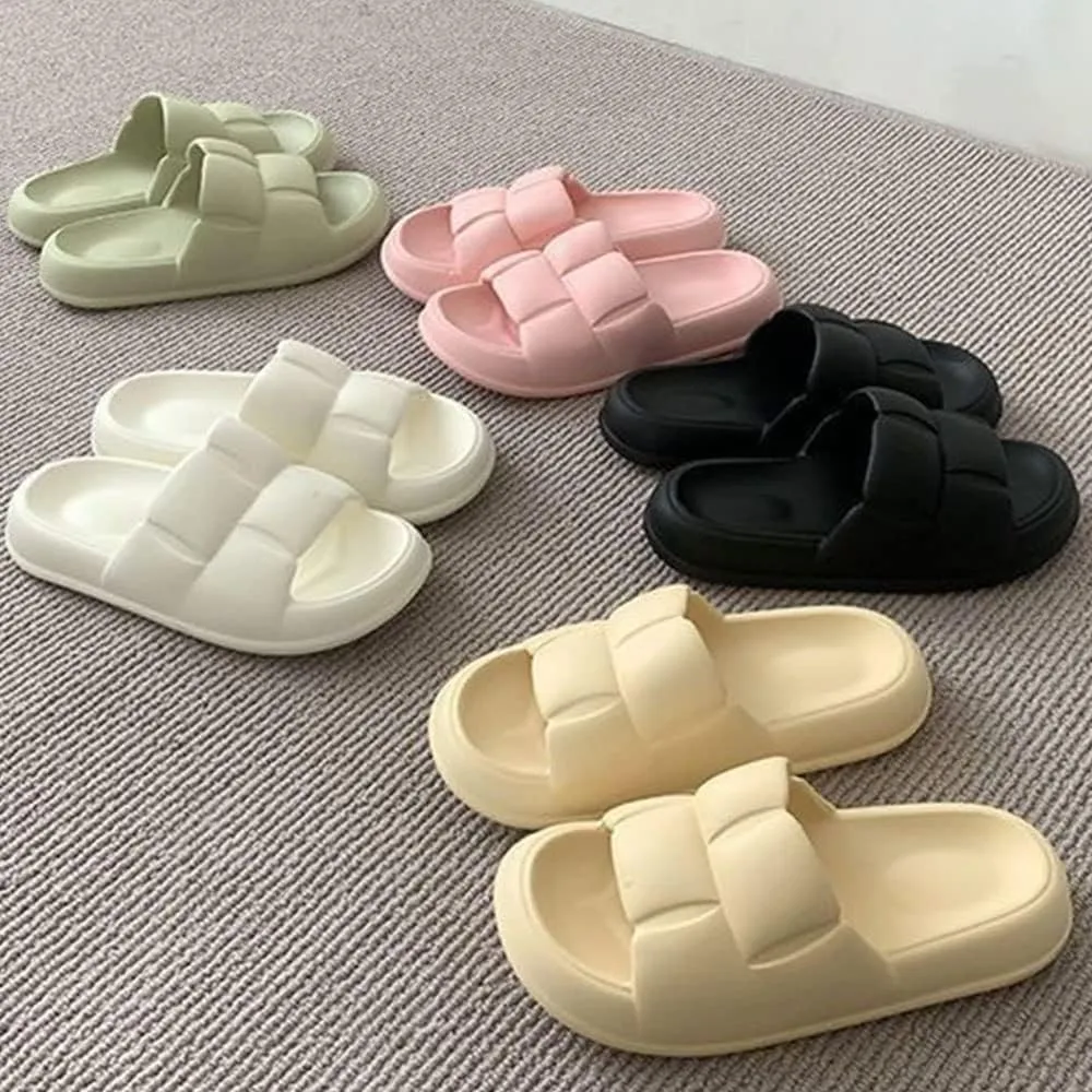 MOLERFO Pillow Slides for Women and Men | Shower Slippers Bathroom Sandals | Extremely Comfy | Cushioned Thick Sole