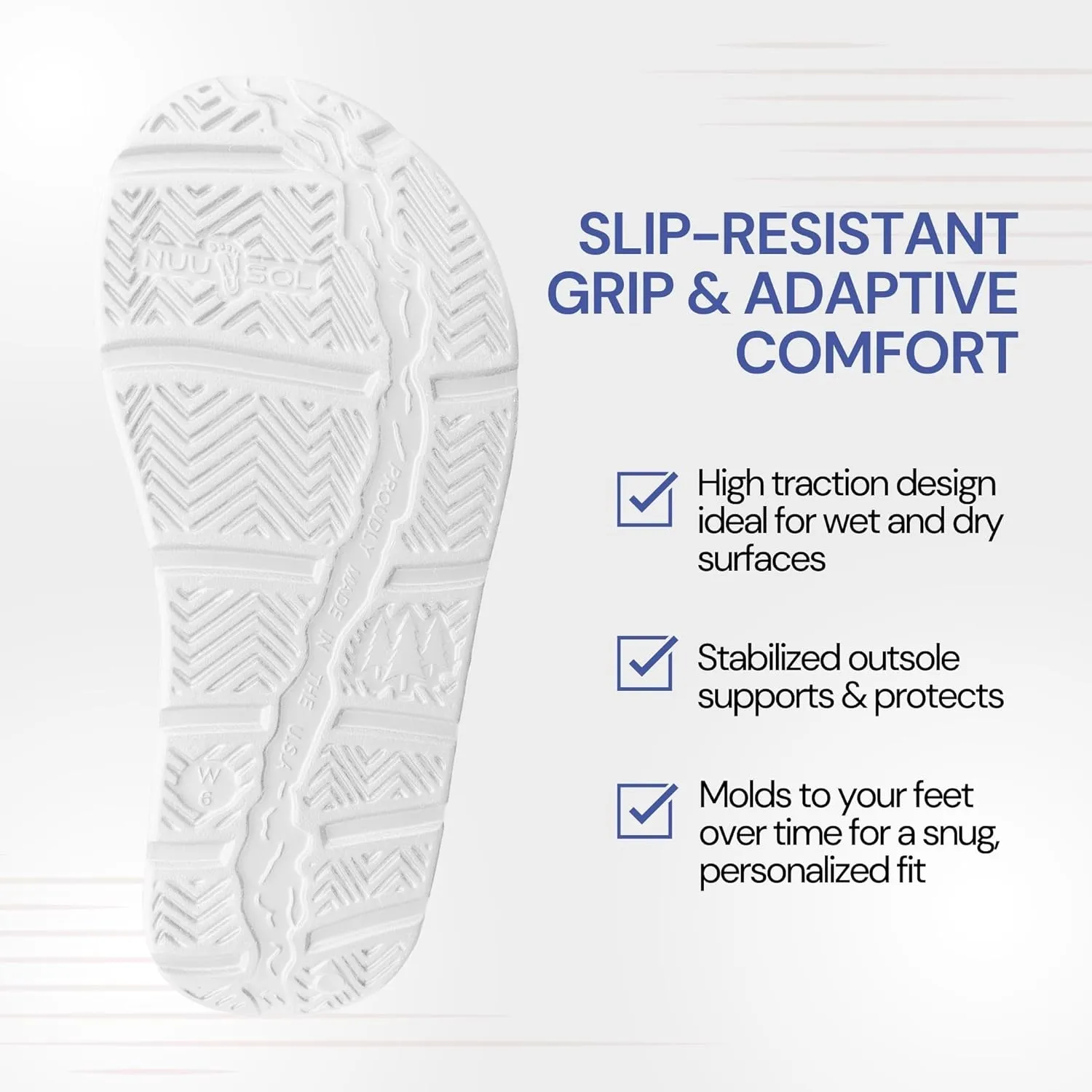 NUUSOL Unisex Cascade Flip Flops; Non-Slip Hiking/Plantar Fasciitis Footwear; Soft Cushion, Lightweight & Comfortable; Arch Support & Textured Footbed, Pain Relief for Joint, Neck & Back Injuries