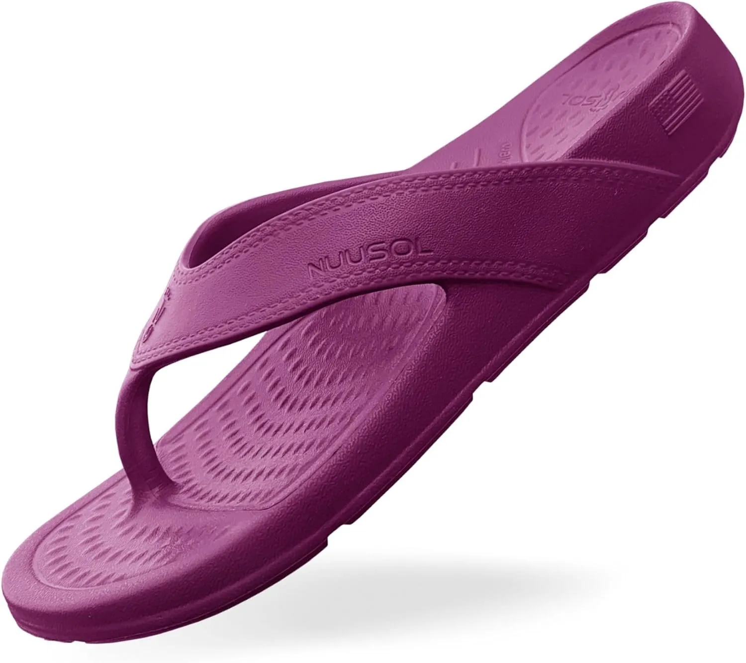 NUUSOL Unisex Cascade Flip Flops; Non-Slip Hiking/Plantar Fasciitis Footwear; Soft Cushion, Lightweight & Comfortable; Arch Support & Textured Footbed, Pain Relief for Joint, Neck & Back Injuries