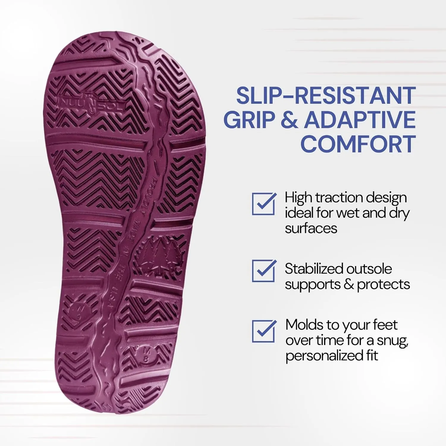NUUSOL Unisex Cascade Flip Flops; Non-Slip Hiking/Plantar Fasciitis Footwear; Soft Cushion, Lightweight & Comfortable; Arch Support & Textured Footbed, Pain Relief for Joint, Neck & Back Injuries