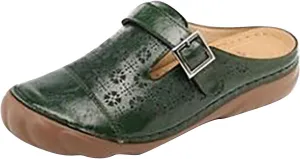 oiangi Clogs Sandals for Women with Arched Support Summer Comfortable Flower Hollow Closed Toe Slip-on Slippers Soft Breathable Outdoor Non-Slip Shoes