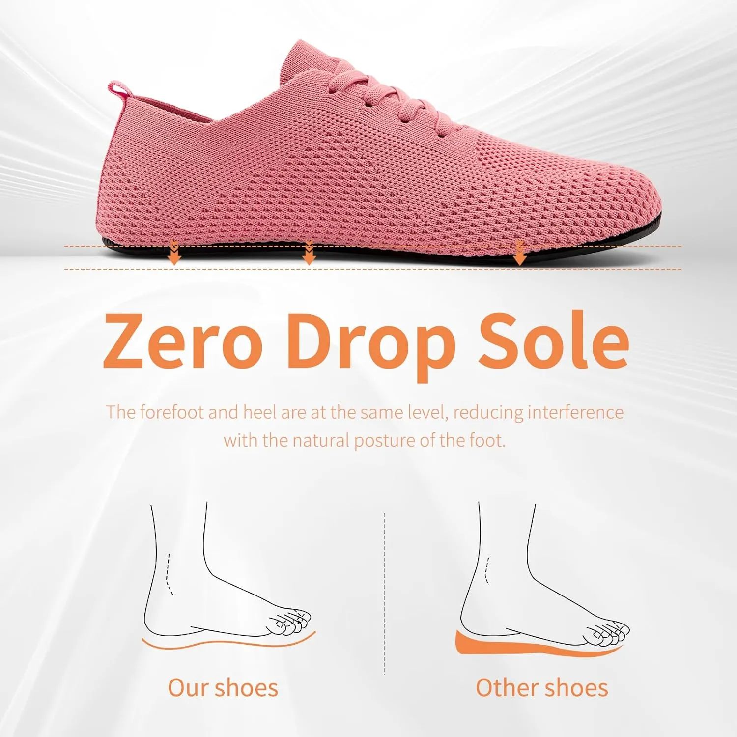 Oltyutc Women's Wide Minimalist Barefoot Shoes Zero Drop Tennis Running Shoes Slip On Walking Sneakers Gym Workout Trail Trainers