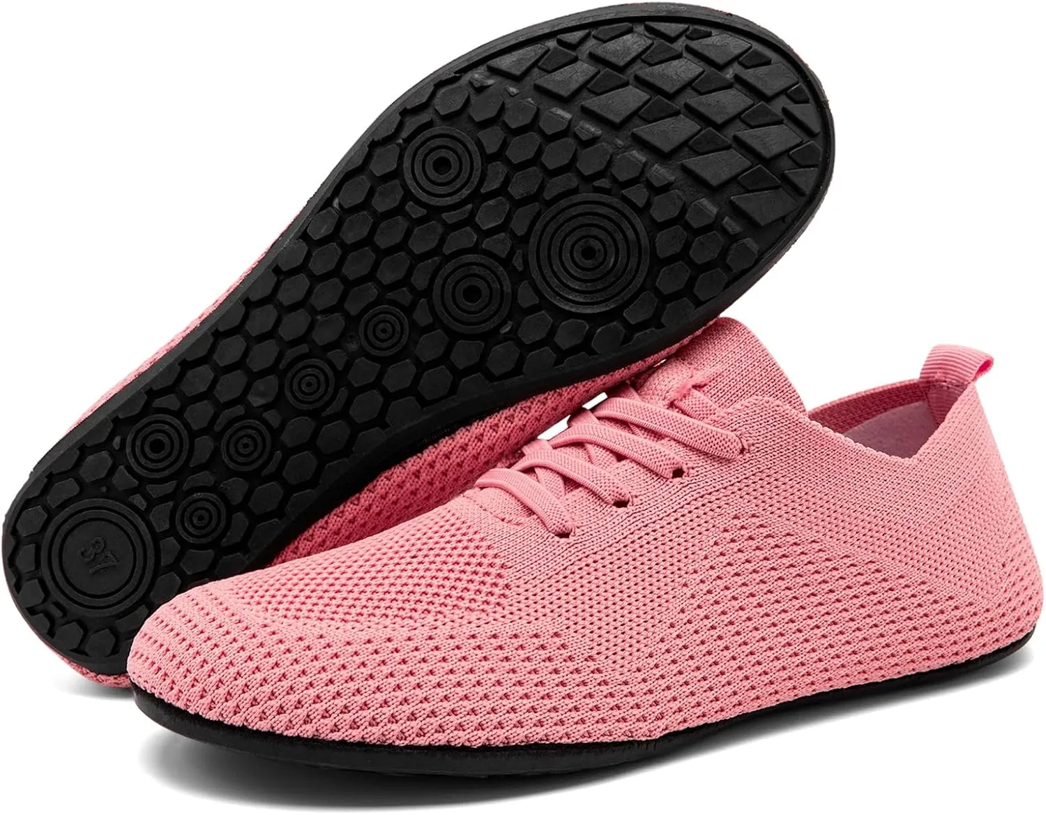 Oltyutc Women's Wide Minimalist Barefoot Shoes Zero Drop Tennis Running Shoes Slip On Walking Sneakers Gym Workout Trail Trainers