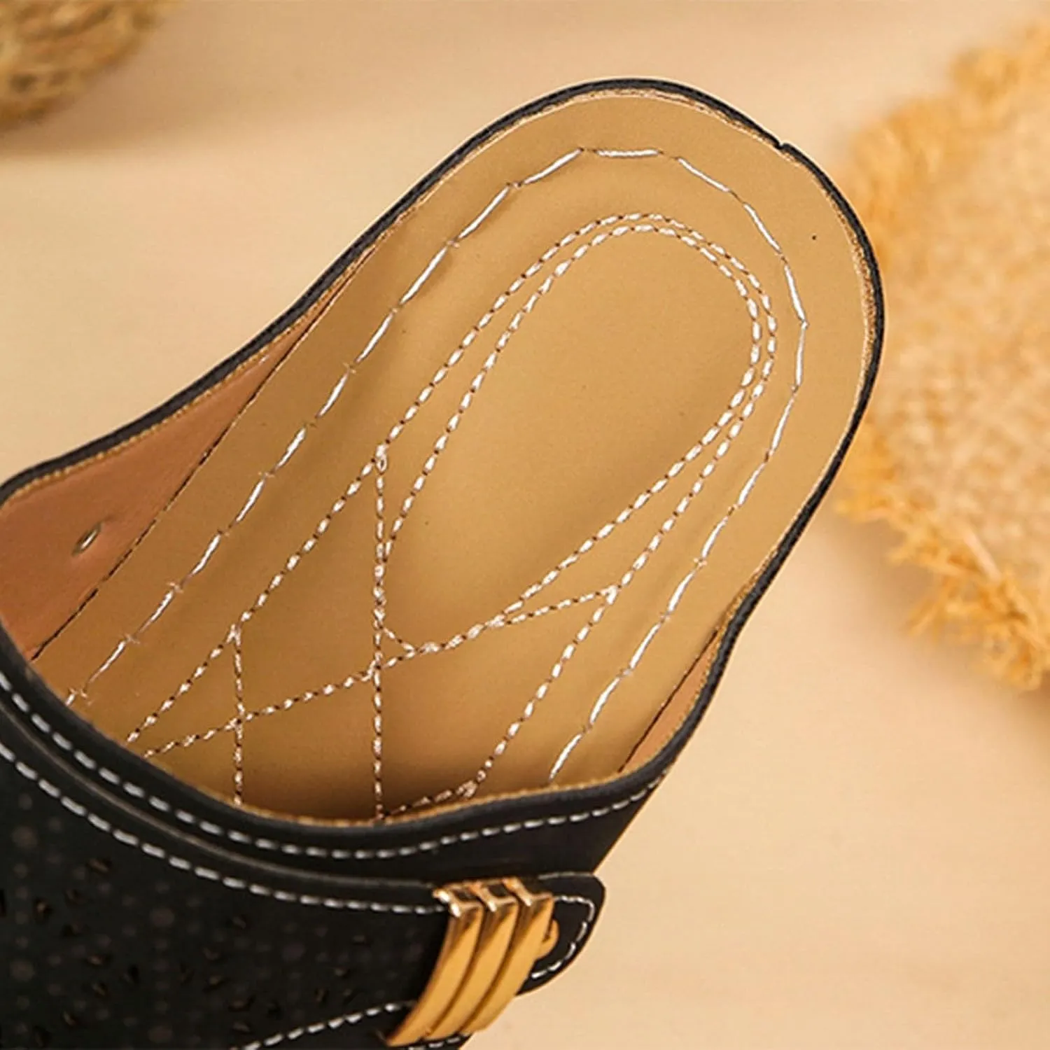 Orthopedic Sandals for Women Breathable Mesh Sports Sandals With Non-Slip Sole Women’s Thick-Soled Wedge Heel Slippers