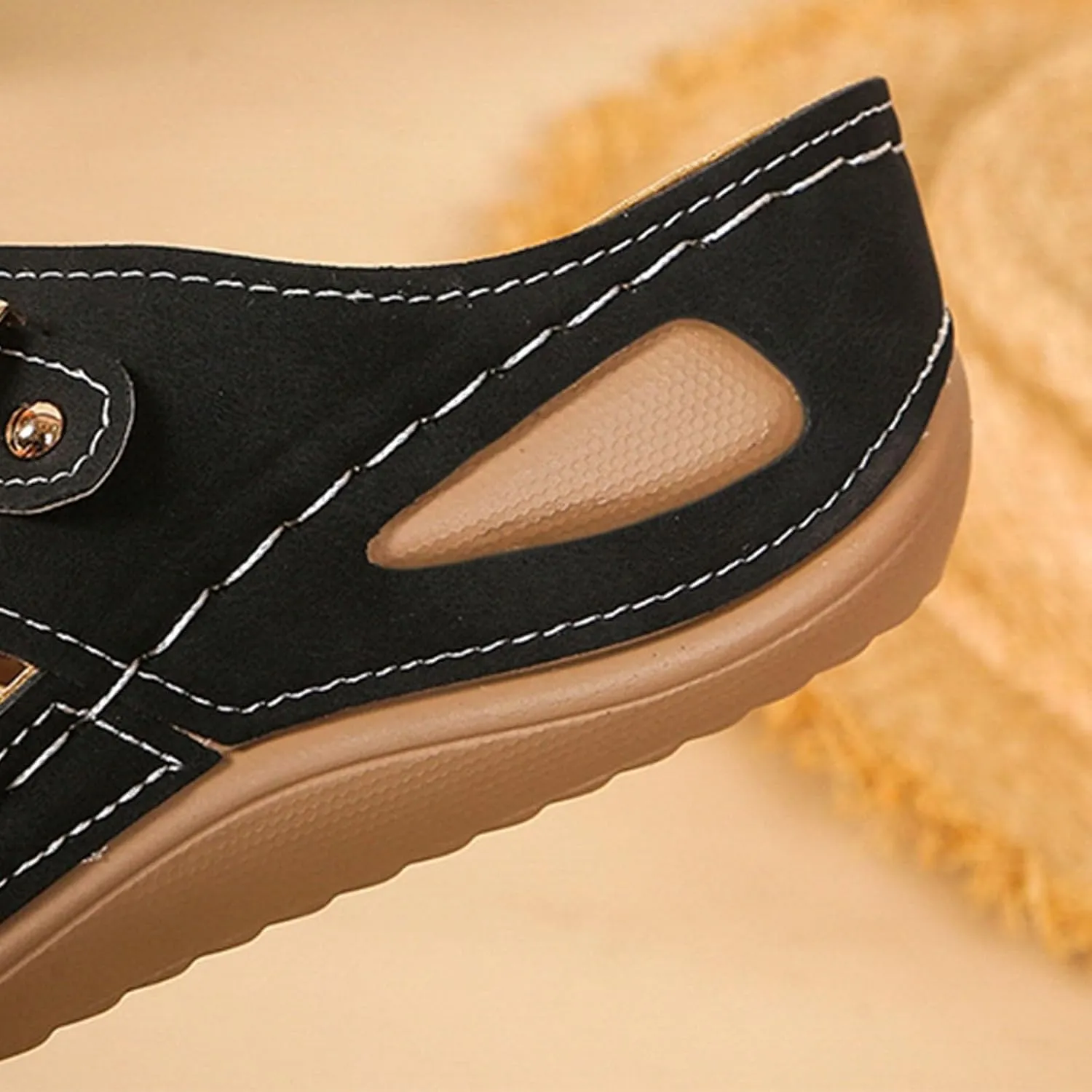 Orthopedic Sandals for Women Breathable Mesh Sports Sandals With Non-Slip Sole Women’s Thick-Soled Wedge Heel Slippers