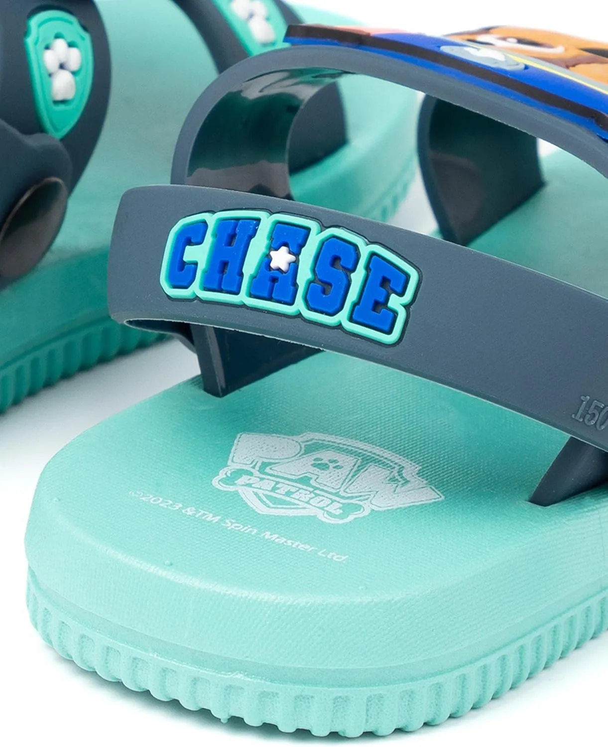 Paw Patrol Kids Sandals | Boys Blue Sliders with Supportive Strap | Chase The Police Dog Summer Shoes | Slip-on Footwear
