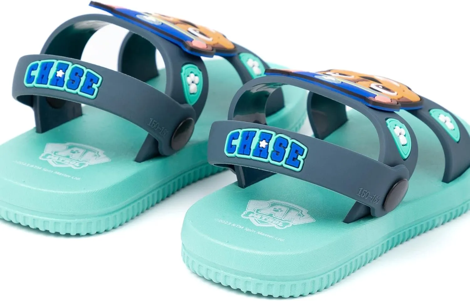 Paw Patrol Kids Sandals | Boys Blue Sliders with Supportive Strap | Chase The Police Dog Summer Shoes | Slip-on Footwear