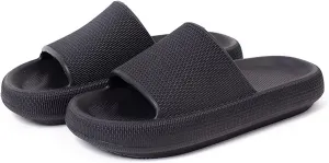 Pillow Slippers for Women and Men Non Slip, EVA Anti-Slip Cushioned Thick Sole Slides, Quick Drying Bathroom Sandals