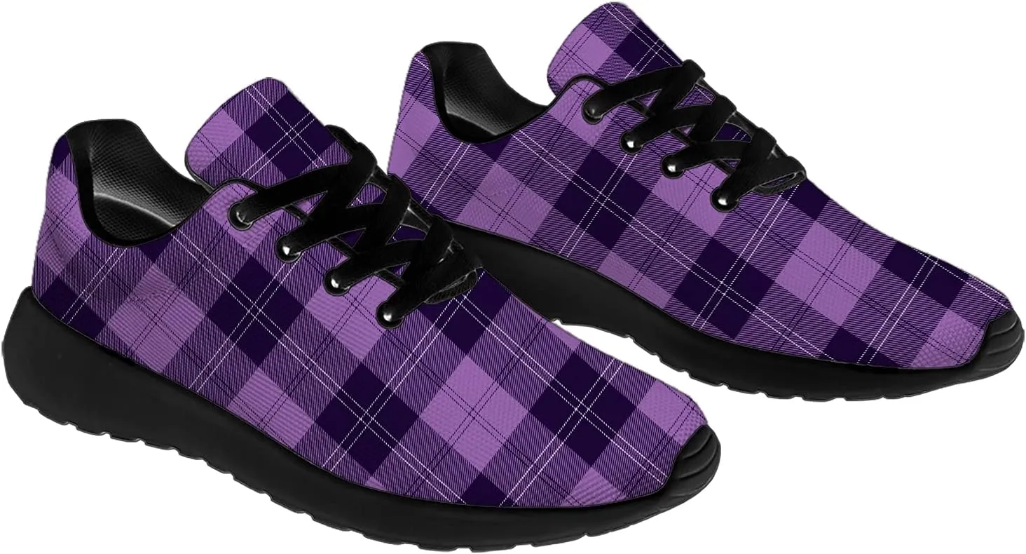 Plaid Shoes for Women Men Running Shoes Lightweight Walking Tennis Sneakers Jogging Shoes Gifts