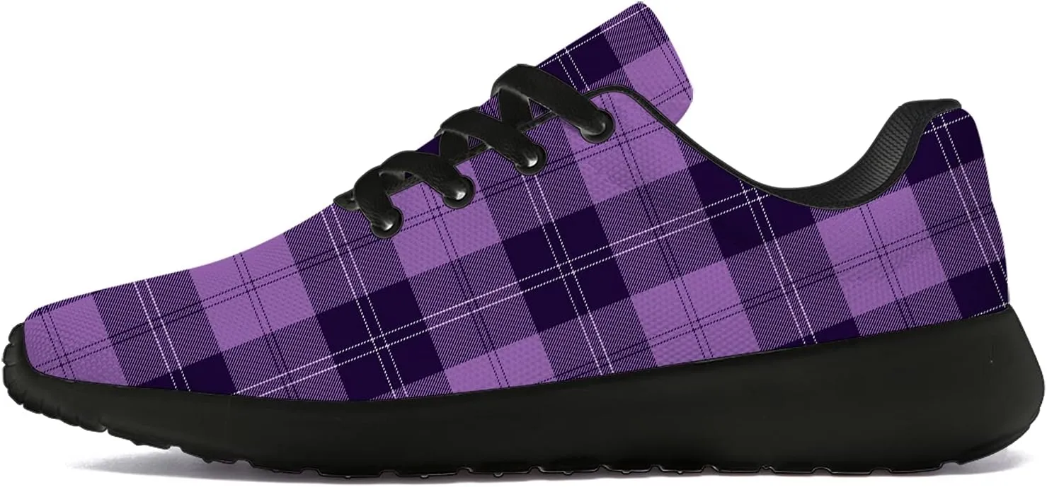 Plaid Shoes for Women Men Running Shoes Lightweight Walking Tennis Sneakers Jogging Shoes Gifts