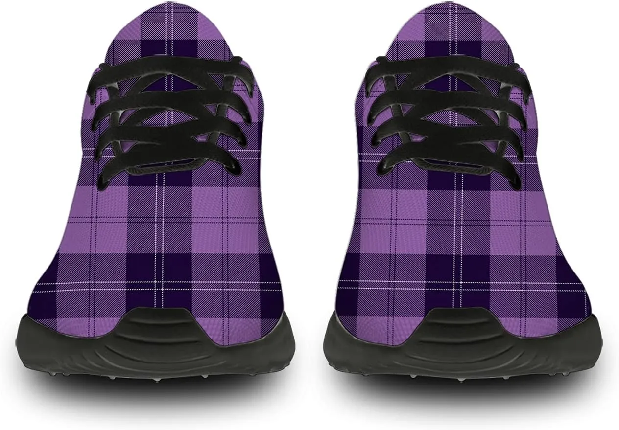 Plaid Shoes for Women Men Running Shoes Lightweight Walking Tennis Sneakers Jogging Shoes Gifts