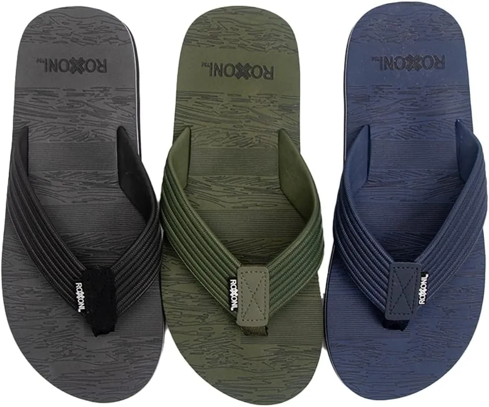 Roxoni Mens Thong Flip Flops Beach/Pool Outdoor Sandals
