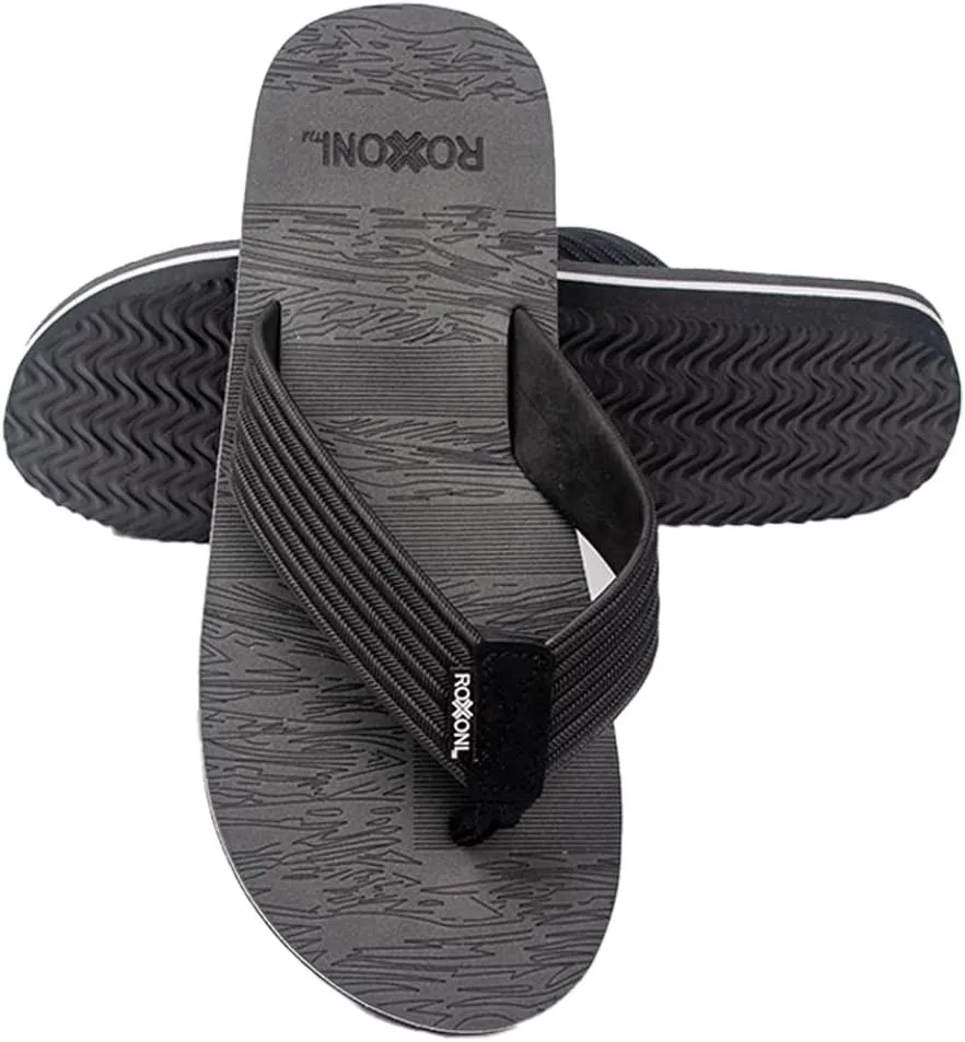 Roxoni Mens Thong Flip Flops Beach/Pool Outdoor Sandals