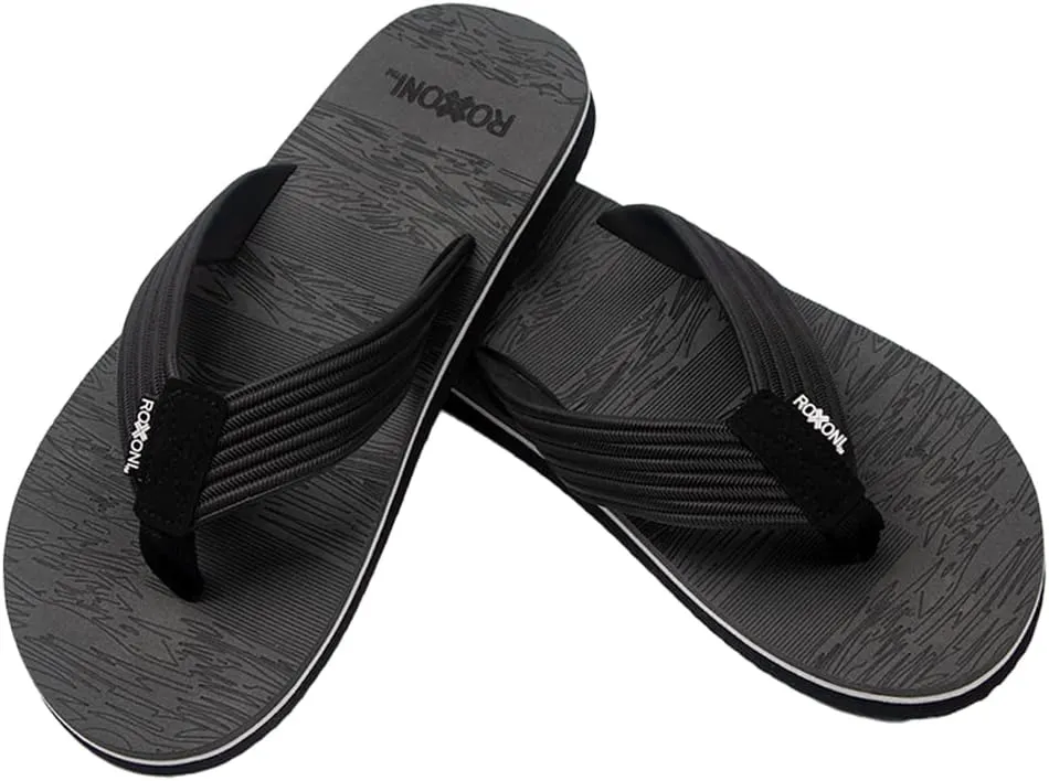Roxoni Mens Thong Flip Flops Beach/Pool Outdoor Sandals