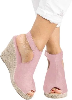Sandals Women Fashion, Womens Sandals Sexy Hollow Floral Lace Chunky High Heels Peep Toe Platform Boots