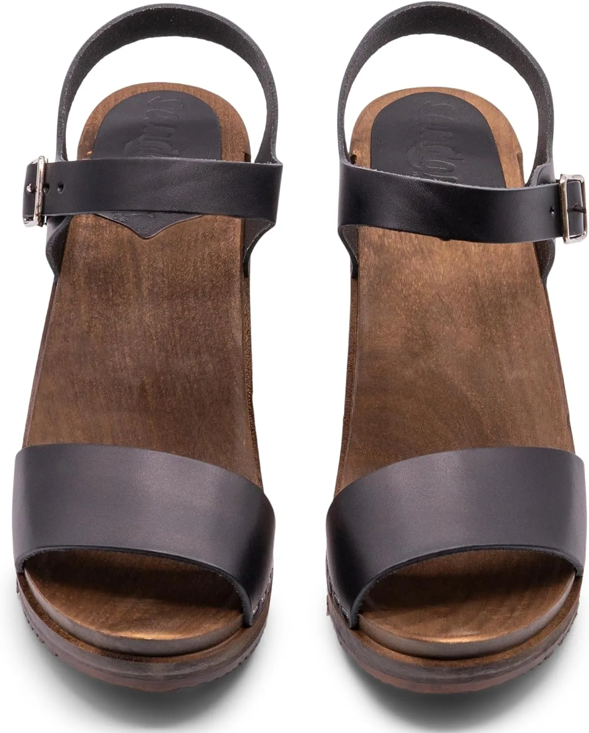 Sandgrens Handmade Swedish Wood Clogs for Women, High Heel Sandals | Vienna High