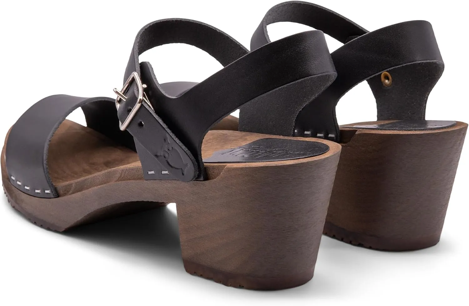 Sandgrens Handmade Swedish Wood Clogs for Women, High Heel Sandals | Vienna High