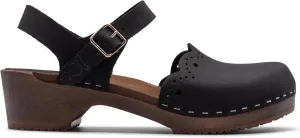 Sandgrens Handmade Swedish Wood Clogs for Women, Low Heel Sandals | Milan