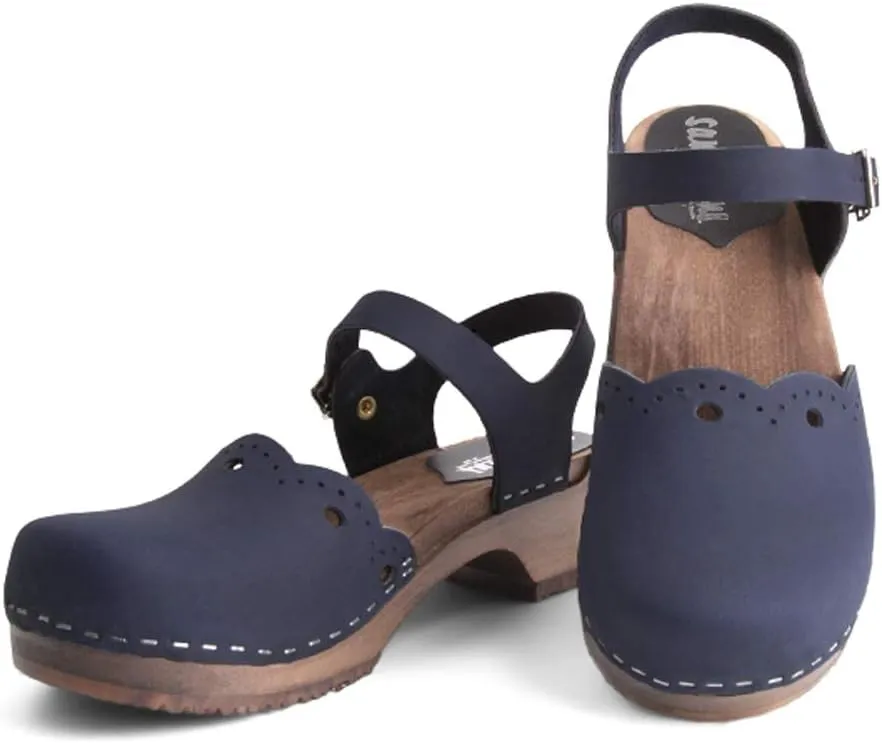 Sandgrens Handmade Swedish Wood Clogs for Women, Low Heel Sandals | Milan