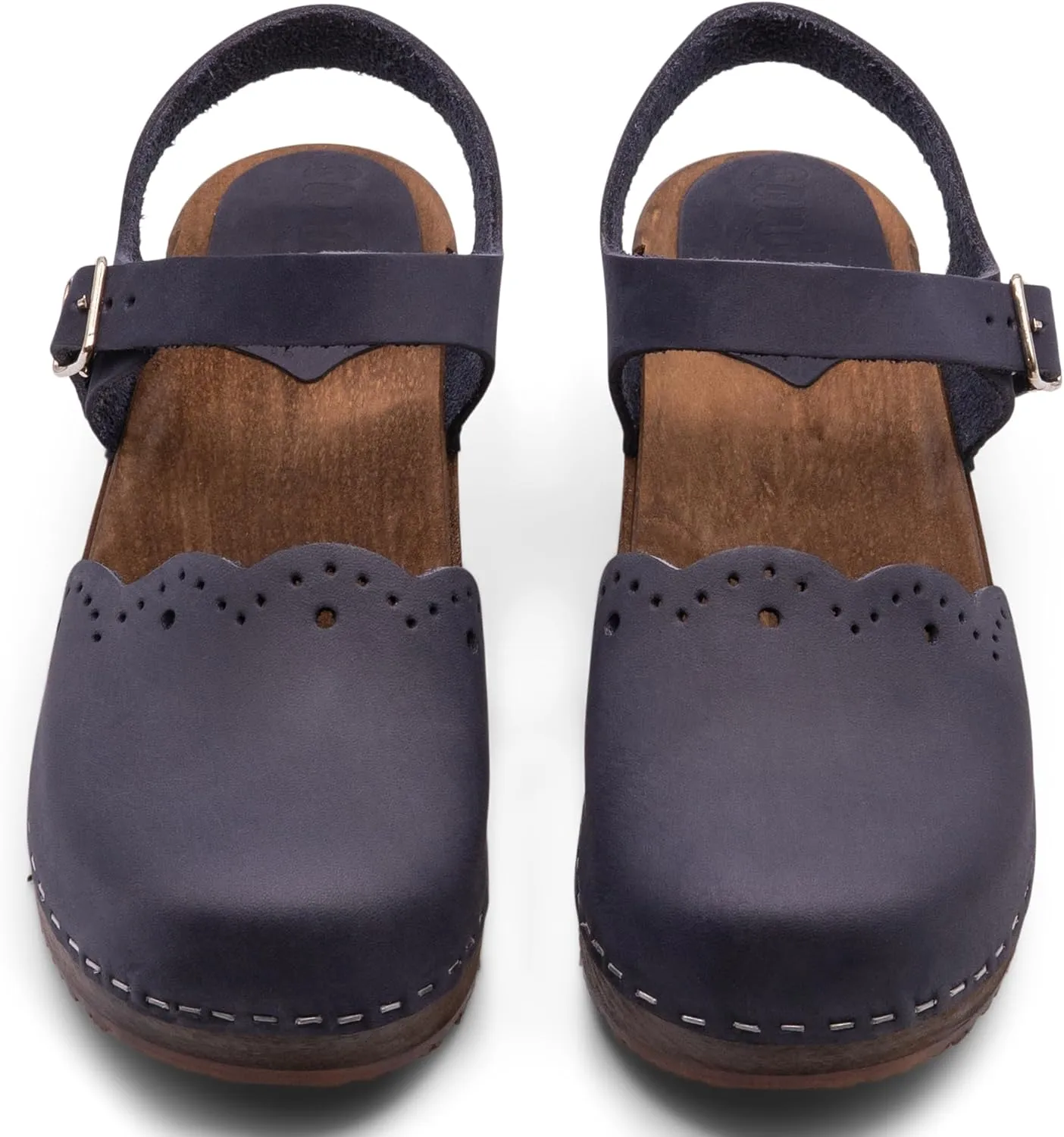 Sandgrens Handmade Swedish Wood Clogs for Women, Low Heel Sandals | Milan