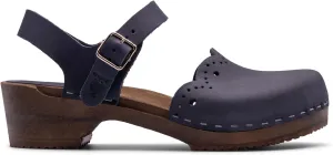 Sandgrens Handmade Swedish Wood Clogs for Women, Low Heel Sandals | Milan