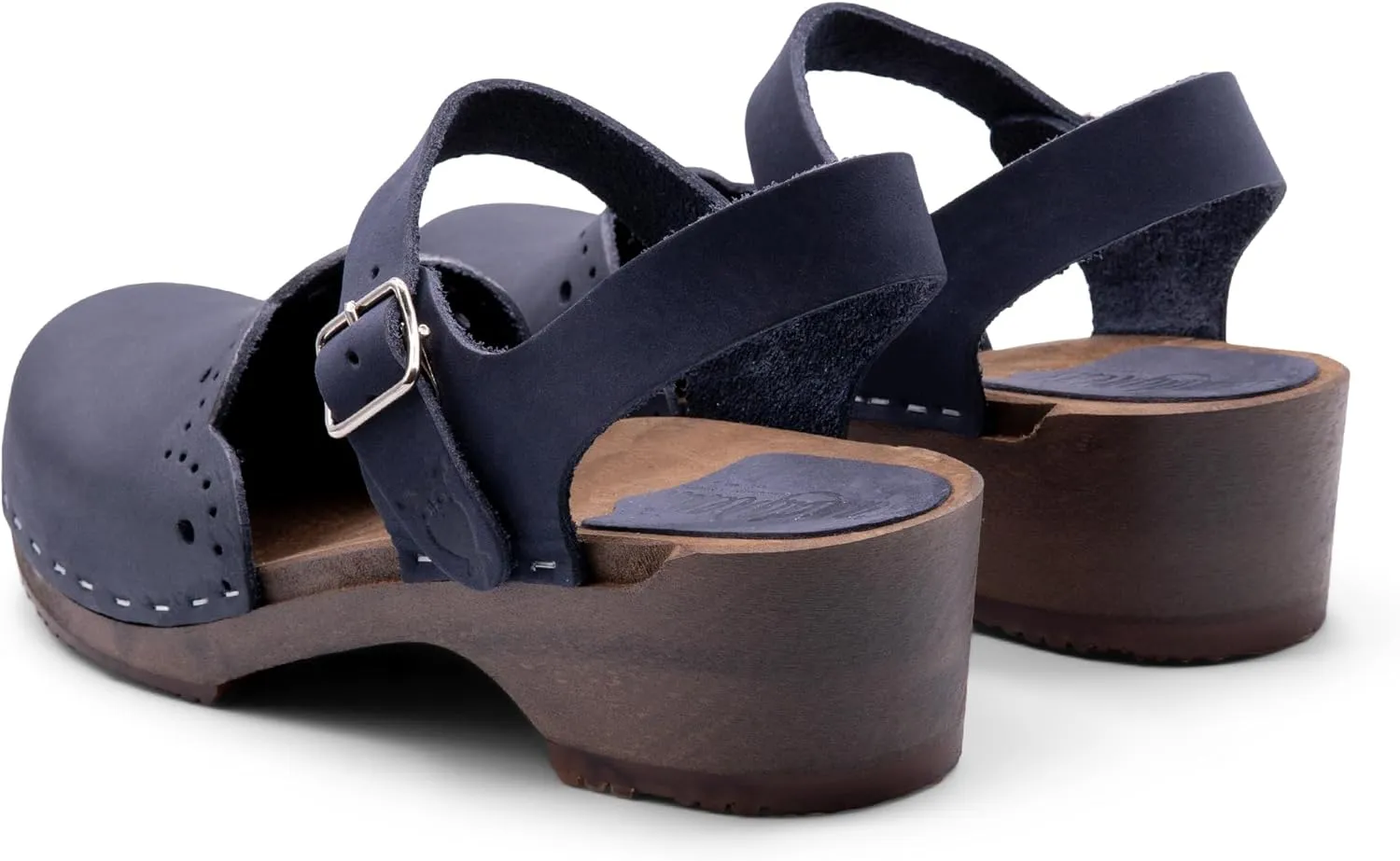 Sandgrens Handmade Swedish Wood Clogs for Women, Low Heel Sandals | Milan