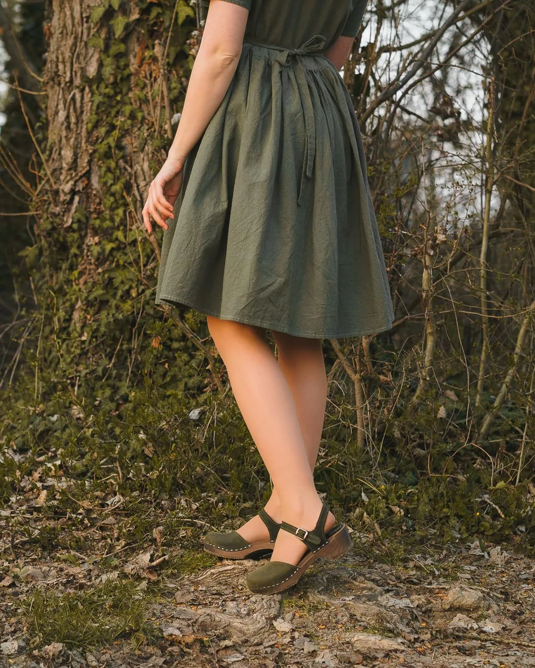 Sandgrens Handmade Swedish Wood Clogs for Women, Low Heel Sandals | Saragasso
