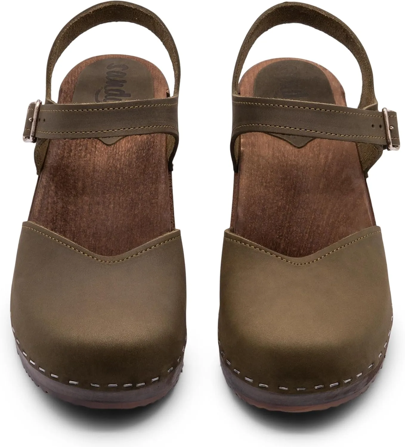 Sandgrens Handmade Swedish Wood Clogs for Women, Low Heel Sandals | Saragasso