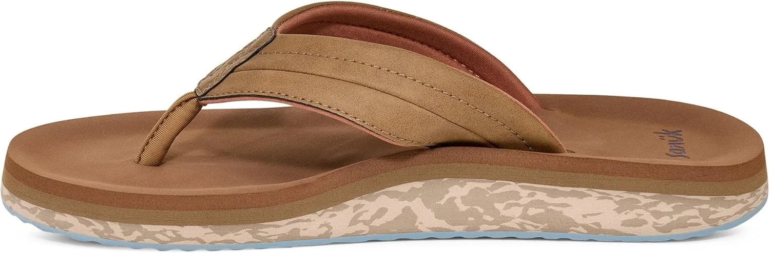 Sanuk Mens Tide Rush | Flip Flops for Men | Mens Sandals | Beach Sandals | Supportive & Lightweight | Comfort Footbed