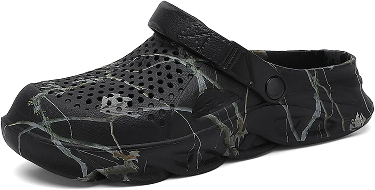 SECHRITE Mens Clogs - Slip-on Garden Shoes Mules for Men - Fashion Outdoor Beach Sandals Cushioned Supportive
