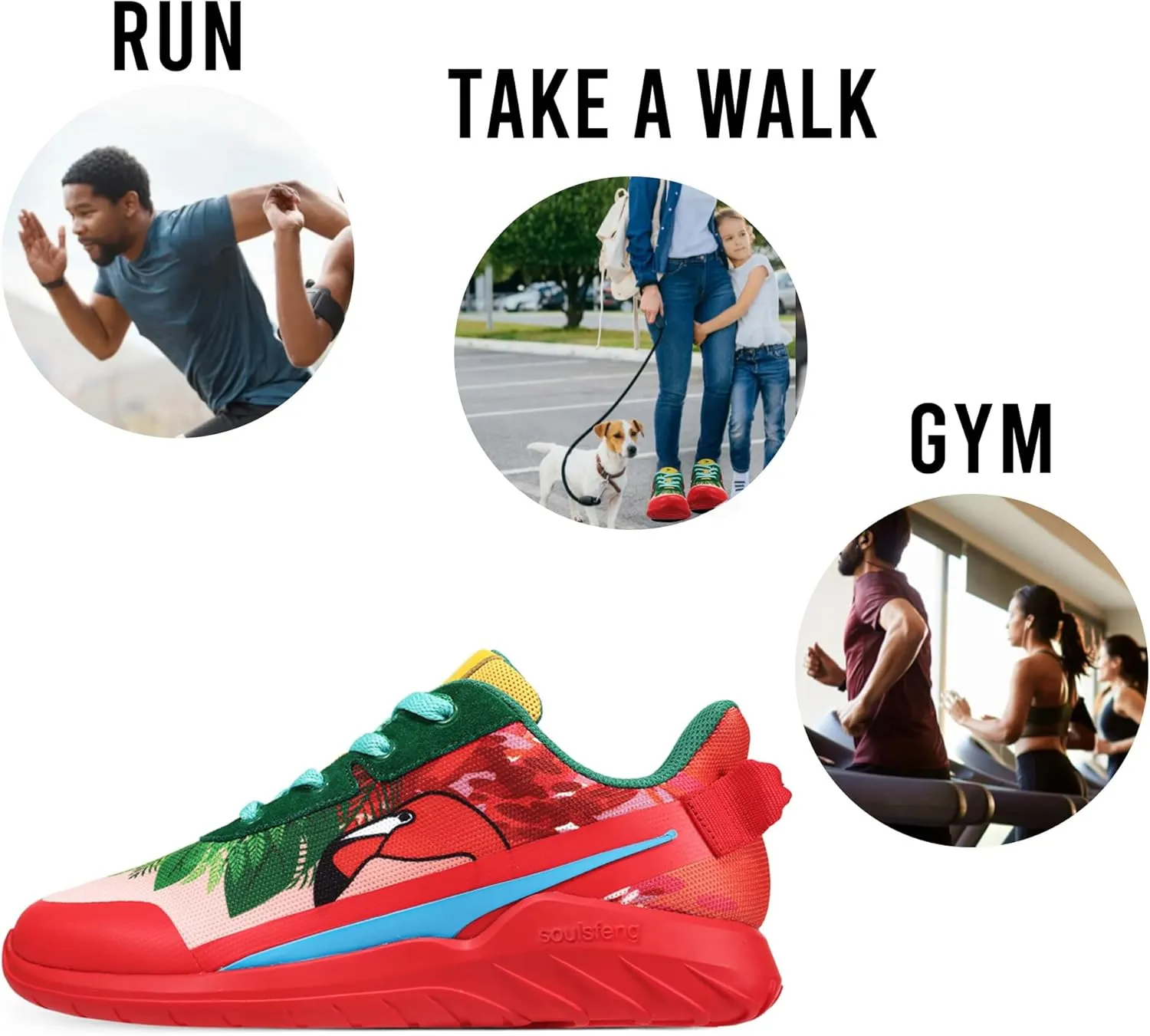 Soulsfeng Mens Running Shoes Lightweight Fashion Stylish Sports Workout Gym Tennis Walking Sneakers Size US 5.5-15