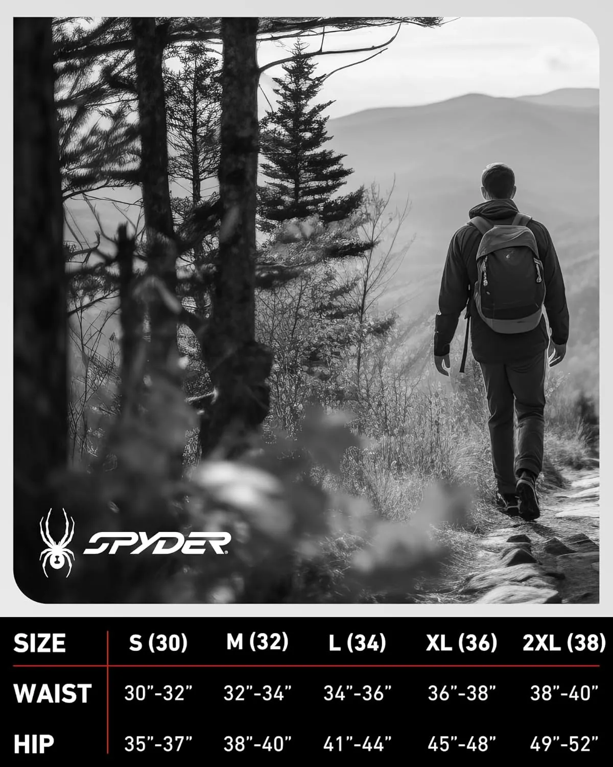Spyder Mens Rain Pants - Waterproof Hiking Pants for Men, Lightweight Windproof Tactical Outdoor Gear with Elastic Waistband