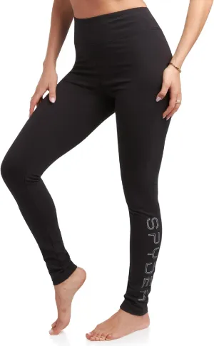 Spyder Women's Cotton Legging - Soft High Waisted 4-Way Stretch Wide Waistband Ankle Jersey Legging (Sizes: S-3X)