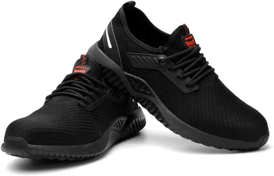 Steel Toe Shoes for Men Women Safety Shoes Work Sneakers Breathable Lightweight Industrial & Construction Shoe