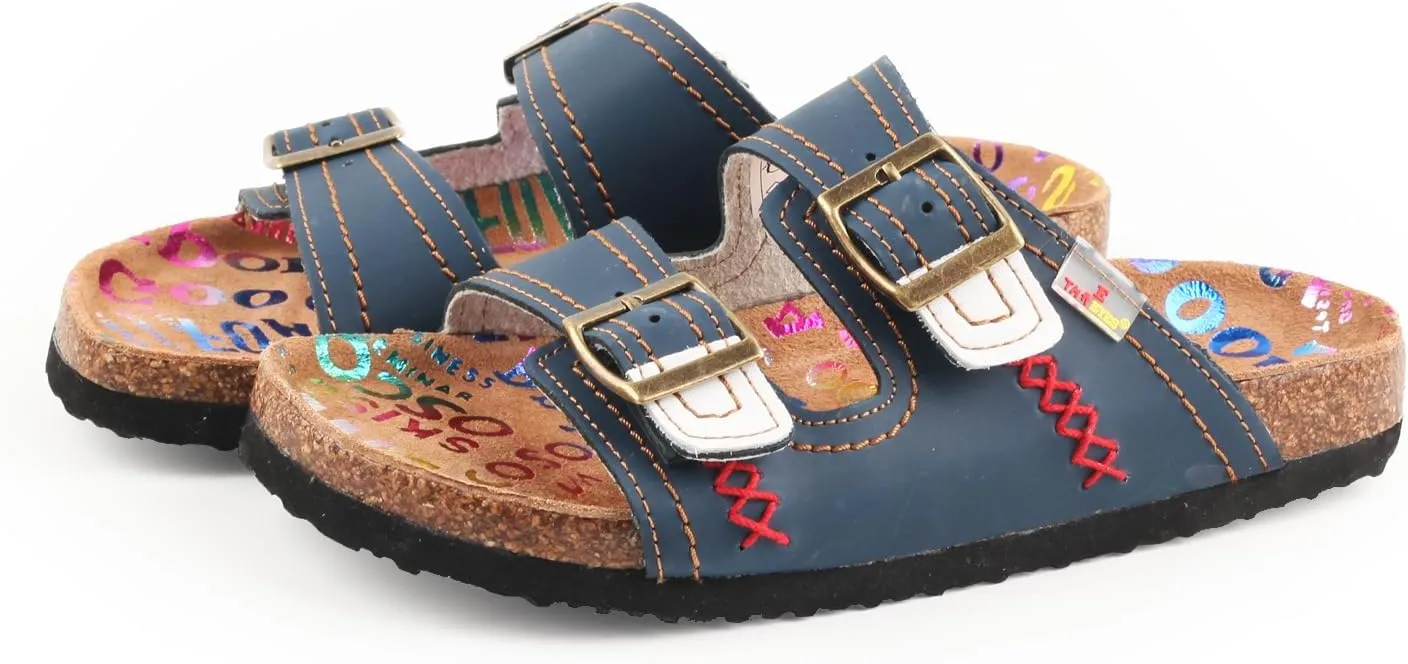 TMA EYES Womens Casual Adjustable Buckle Athleti Slipper Memory Foam Cushion Non-Slip Orthopedic Comfortable Arch Supportive Cork Footbed Sandals