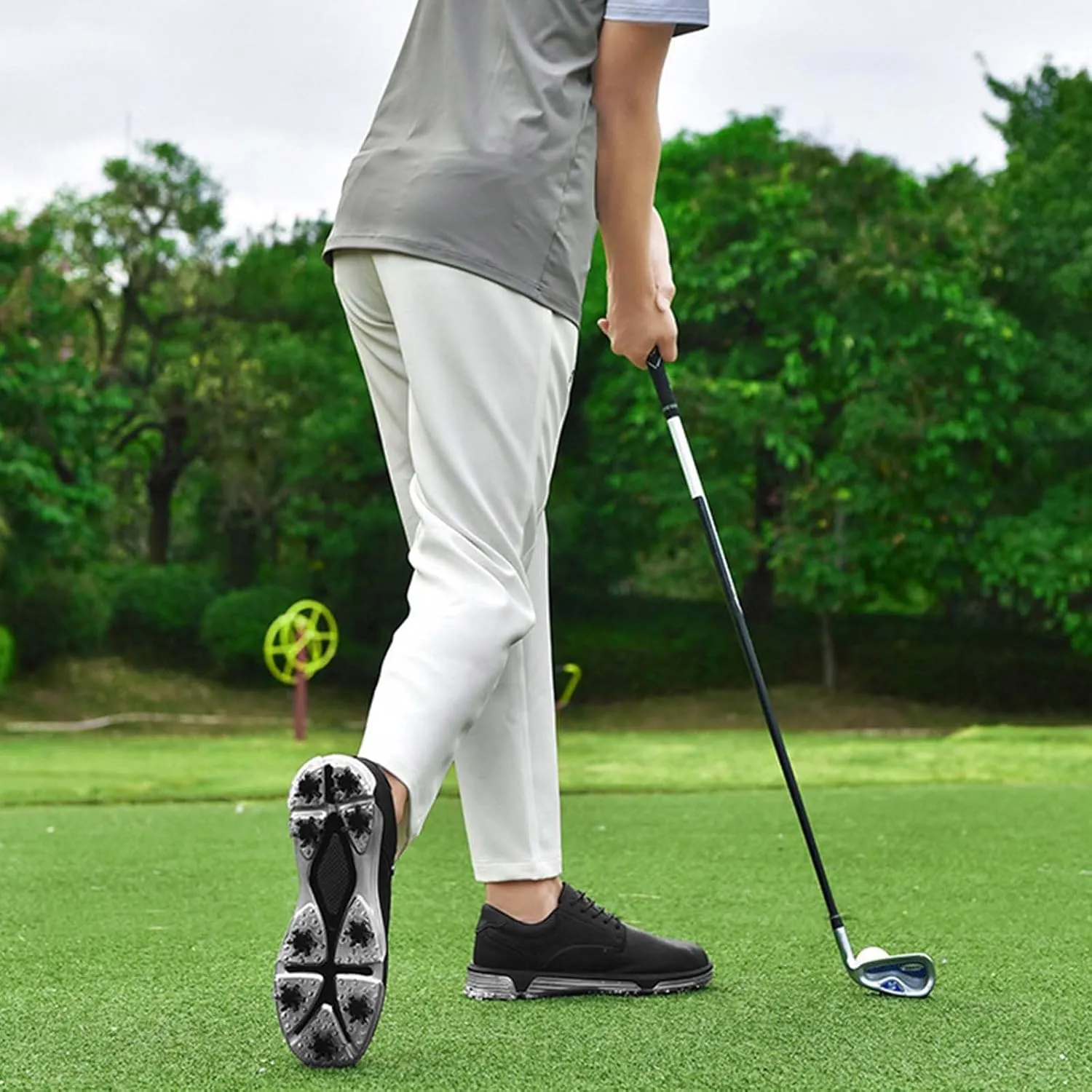 Waterproof Golf Shoes Mens with Spiked Lightweight Outdoor Comfortable Golf Training Sneakers