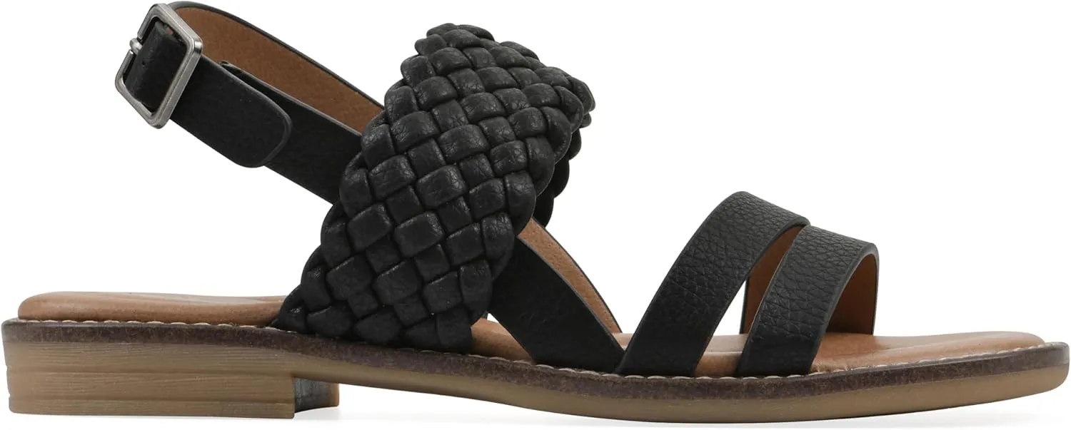 WHITE MOUNTAIN Women's Macaroni Strappy Braided Sandal